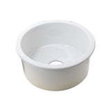18 inch Fireclay Round Bar-Prep Sink