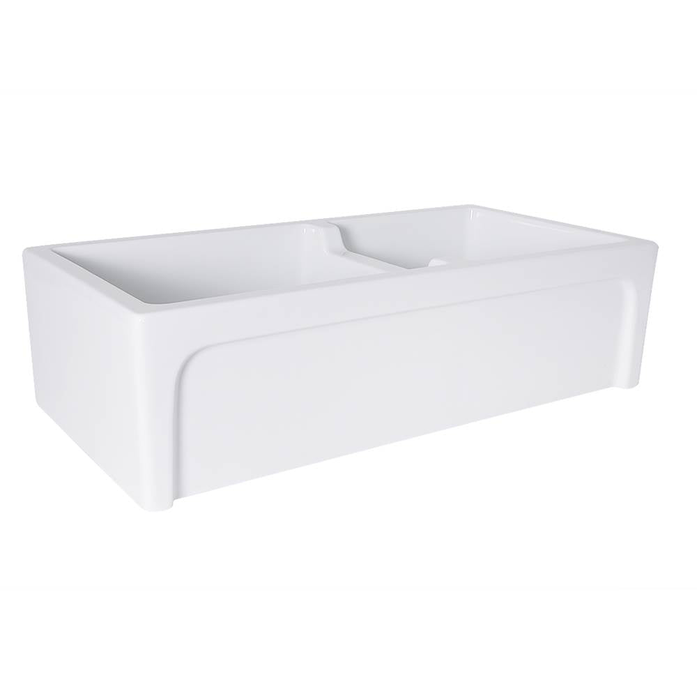 60/40 Double Bowl Farmhouse Apron Fireclay Sink