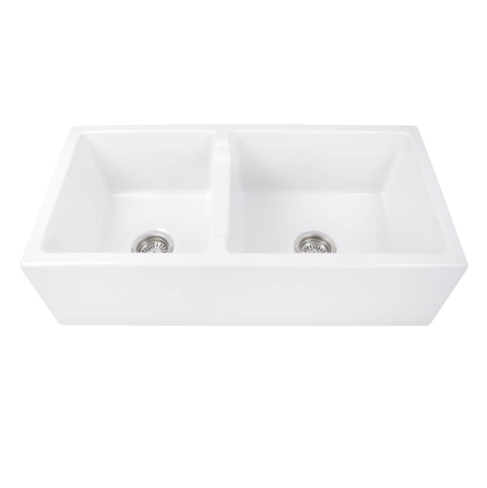 60/40 Double Bowl Farmhouse Apron Fireclay Sink