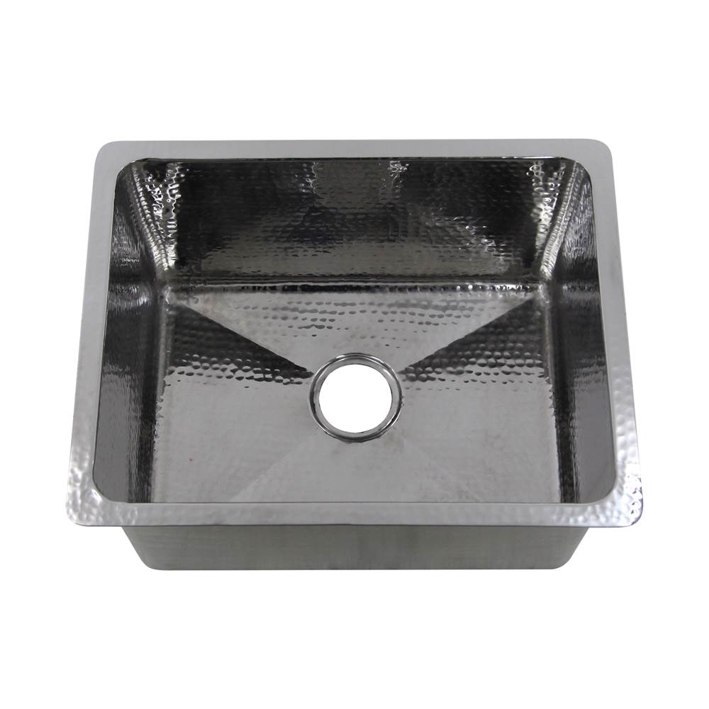 23 Inch Hammered Stainless Steel Rectangle Kitchen/Laundry Sink 12''