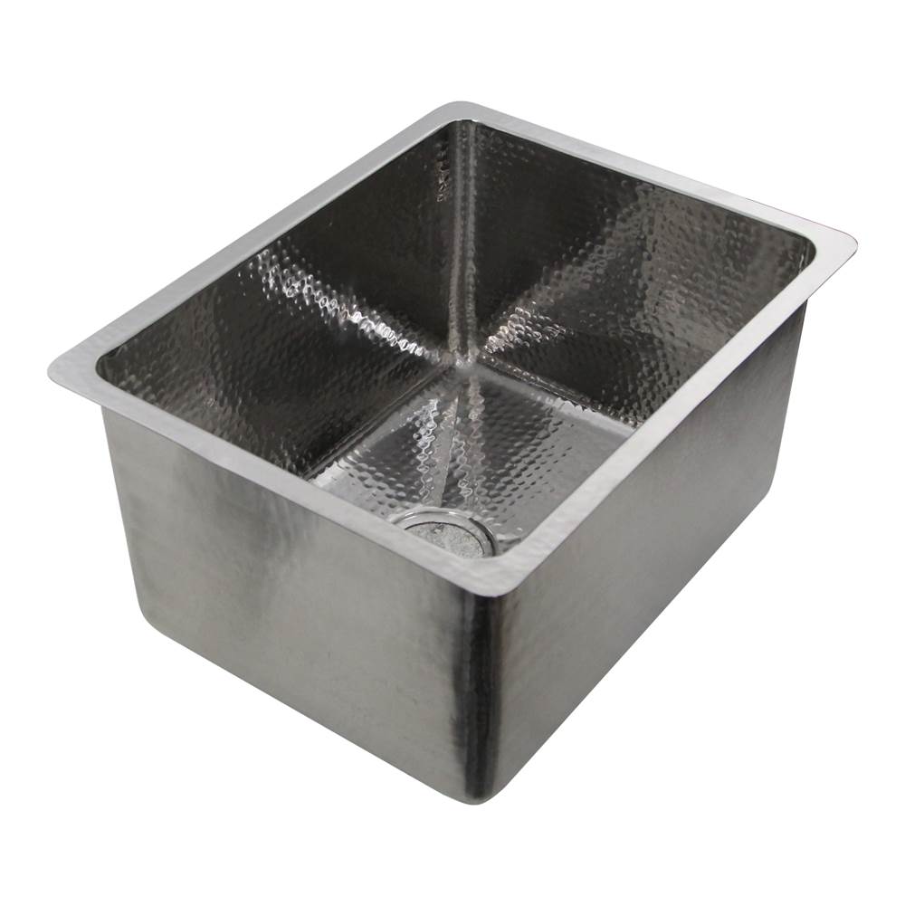 23 Inch Hammered Stainless Steel Rectangle Kitchen/Laundry Sink 12''