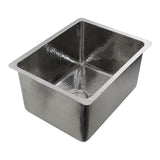 23 Inch Hammered Stainless Steel Rectangle Kitchen/Laundry Sink 12''