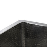 23 Inch Hammered Stainless Steel Rectangle Kitchen/Laundry Sink 12''
