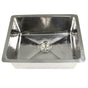 Nantucket Sinks - 23 Inch Hammered Stainless Steel Rectangle Kitchen/Laundry Sink 9'' - Polished Stainless Steel
