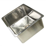 23 Inch Hammered Stainless Steel Rectangle Kitchen/Laundry Sink 9''