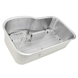 Single Bowl Oblong Undermount Stainless Steel Kitchen Sink, 16 Gauge