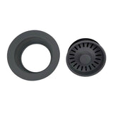 Disposal Flange Trim With Strainer For Granite Composite Sinks In Matte Brown