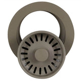 Nantucket Sinks - Disposal Flange Trim With Strainer For Granite Composite Sinks In Matte Truffle - Matte Truffle
