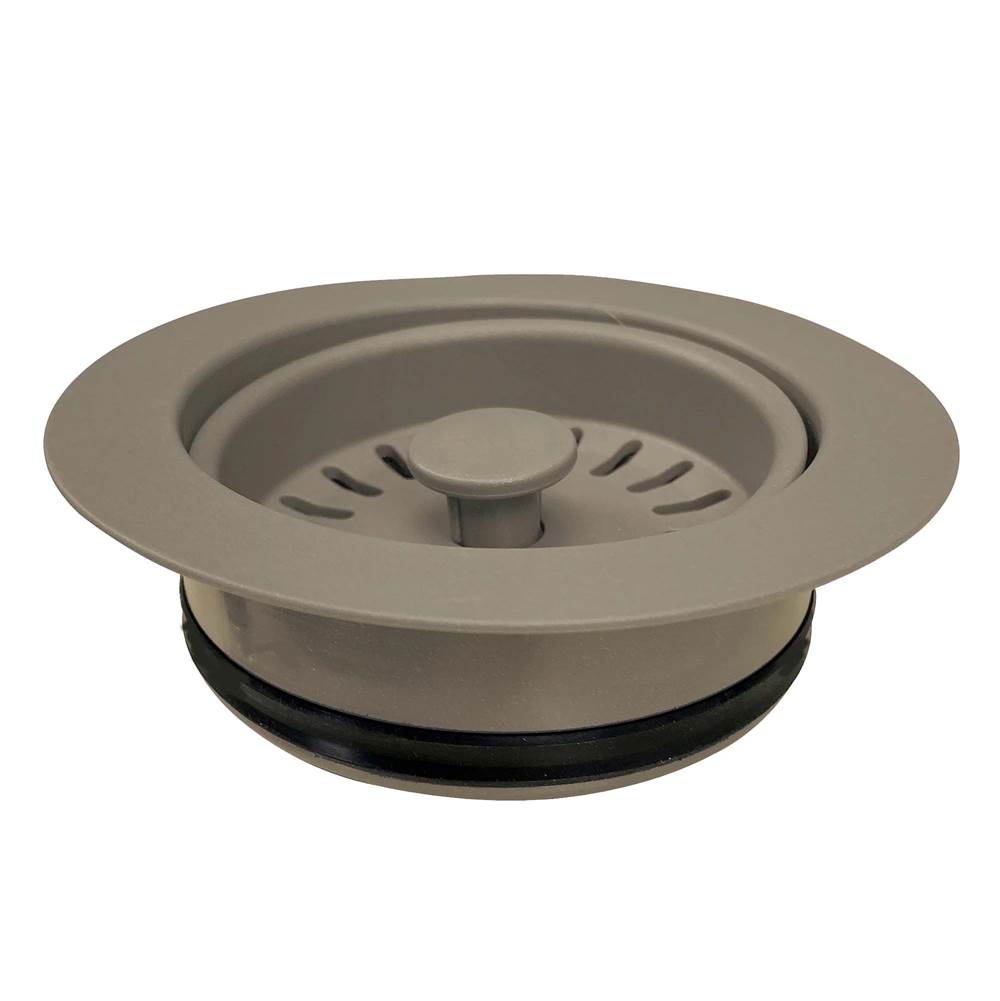 Disposal Flange Trim With Strainer For Granite Composite Sinks In Matte Brown