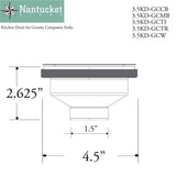 BROWN SINK DRAIN FOR GRANITE COMPOSITE SINKS WITHOUT OVERFLOW