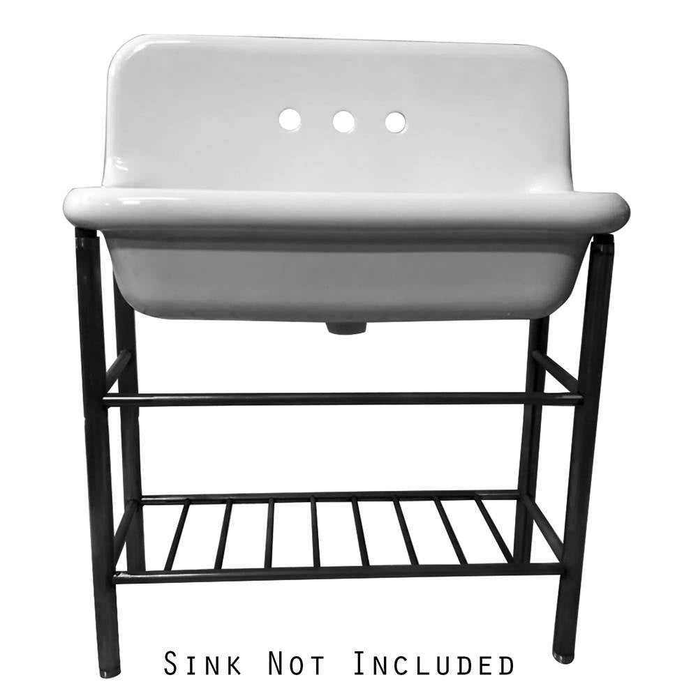 Nantucket Sinks - Victorian Collection Sink Stand For 36 Inch Utility Sink - Powder Coated Matte Black Matte Black
