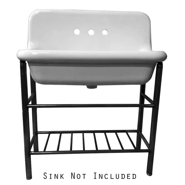 Nantucket Sinks - Victorian Collection Sink Stand For 36 Inch Utility Sink - Powder Coated Matte Black Matte Black
