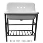 Nantucket Sinks - Victorian Collection Sink Stand For 36 Inch Utility Sink - Powder Coated Matte Black Matte Black