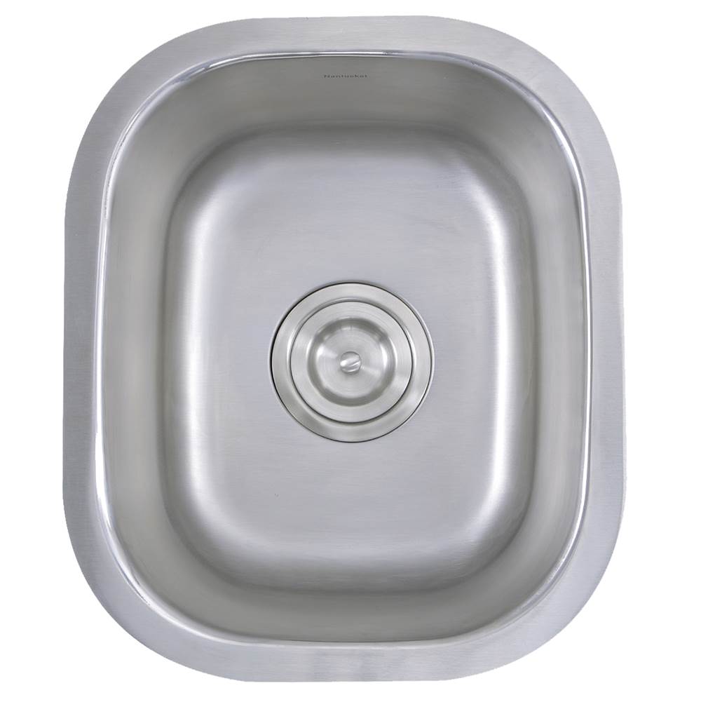 Nantucket Sinks - 15 Inch Rectangle Undermount Stainless Steel Bar/Prep Sink, 18 Gauge