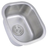 15 Inch Rectangle Undermount Stainless Steel Bar/Prep Sink, 18 Gauge