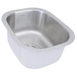 15 Inch Rectangle Undermount Stainless Steel Bar/Prep Sink, 18 Gauge