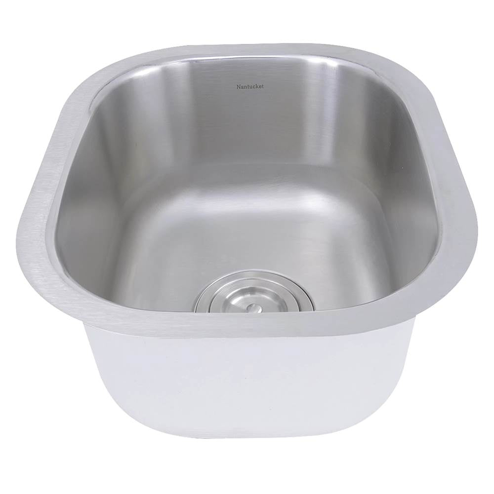15 Inch Rectangle Undermount Stainless Steel Bar/Prep Sink, 18 Gauge