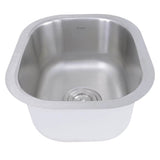 15 Inch Rectangle Undermount Stainless Steel Bar/Prep Sink, 18 Gauge