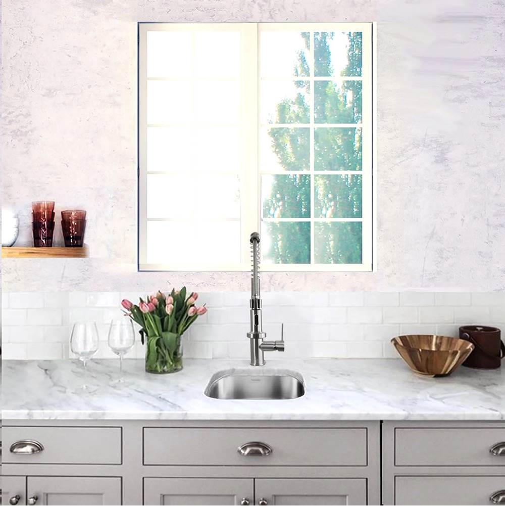 15 Inch Rectangle Undermount Stainless Steel Bar/Prep Sink, 18 Gauge
