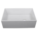 30 Inch Farmhouse Fireclay Sink with Drain and Grid
