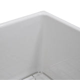 30 Inch Farmhouse Fireclay Sink with Drain and Grid