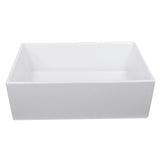 30 Inch Farmhouse Fireclay Sink with Drain and Grid
