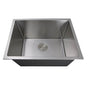 Nantucket Sinks - Pro Series Rectangle Single Bowl Undermount Small Radius Corners Stainless Steel Kitchen Sink   - satin Silver