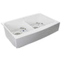 Nantucket Sinks - Retrofit Glacierstone Double Bowl EZApron Kitchen Sink - Matte Inside, Glossy Apron White