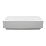Nantucket Sinks - Glacierstone Apron kitchen Sink with Grid Included - Matte Inside, Glossy Apron White