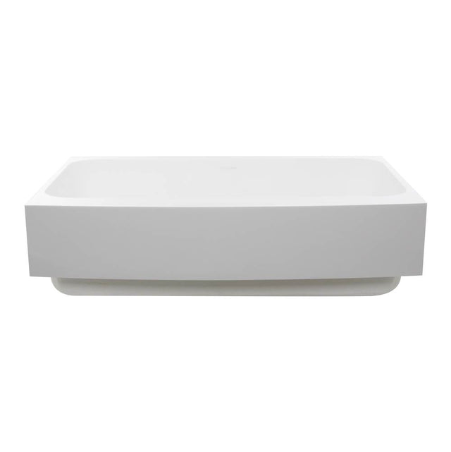 Nantucket Sinks - Glacierstone Apron kitchen Sink with Grid Included - Matte Inside, Glossy Apron White