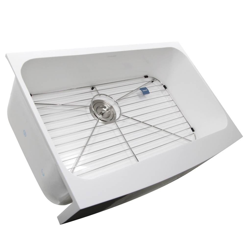 Glacierstone Apron kitchen Sink with Grid Included