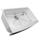 Glacierstone Apron kitchen Sink with Grid Included
