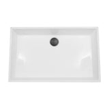 Nantucket Sinks - Rectangle White Glacierstone Sink - Matte Outside, Gloss Inside White