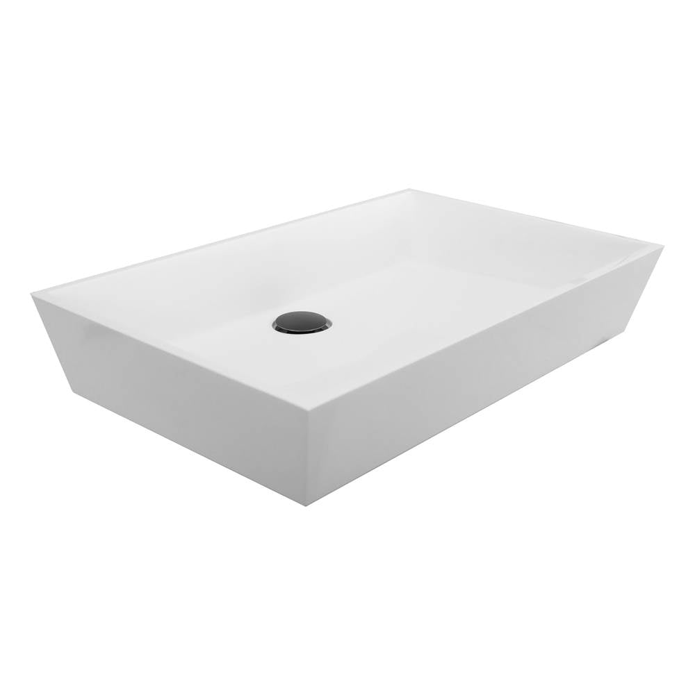 Rectangle White Glacierstone Sink