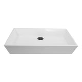 Rectangle White Glacierstone Sink