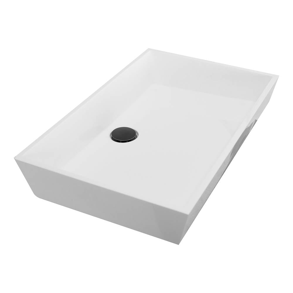 Rectangle White Glacierstone Sink
