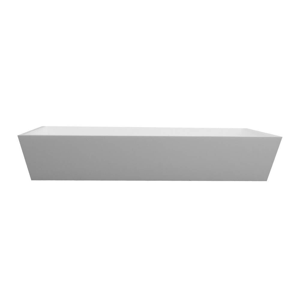 Rectangle White Glacierstone Sink
