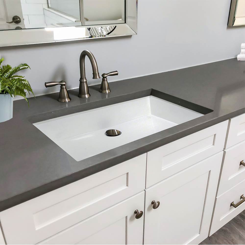 Rectangle White Glacierstone Sink