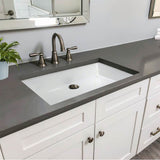 Rectangle White Glacierstone Sink