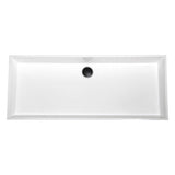 Nantucket Sinks - Rectangle White Glacierstone Sink - Matte Outside, Gloss Inside White