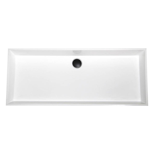 Nantucket Sinks - Rectangle White Glacierstone Sink - Matte Outside, Gloss Inside White