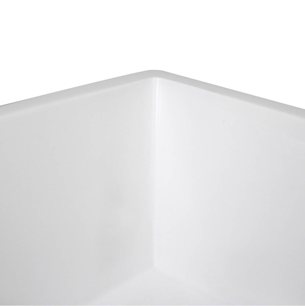 Rectangle White Glacierstone Sink