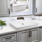 Rectangle White Glacierstone Sink
