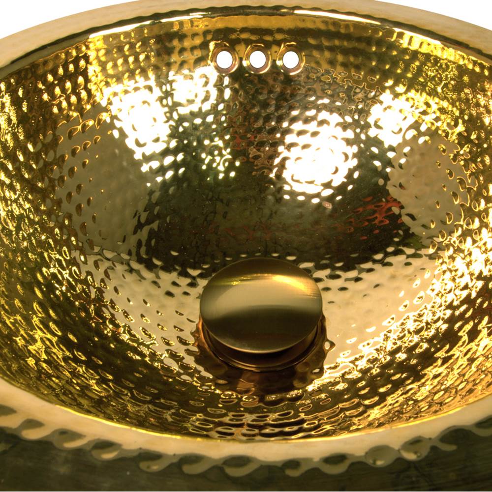 Brushed Gold Finish Umbrella Drain With Overflow