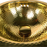 Brushed Gold Finish Umbrella Drain With Overflow