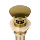 Nantucket Sinks - Brushed Gold Finish Umbrella Drain With Overflow - Brushed Gold