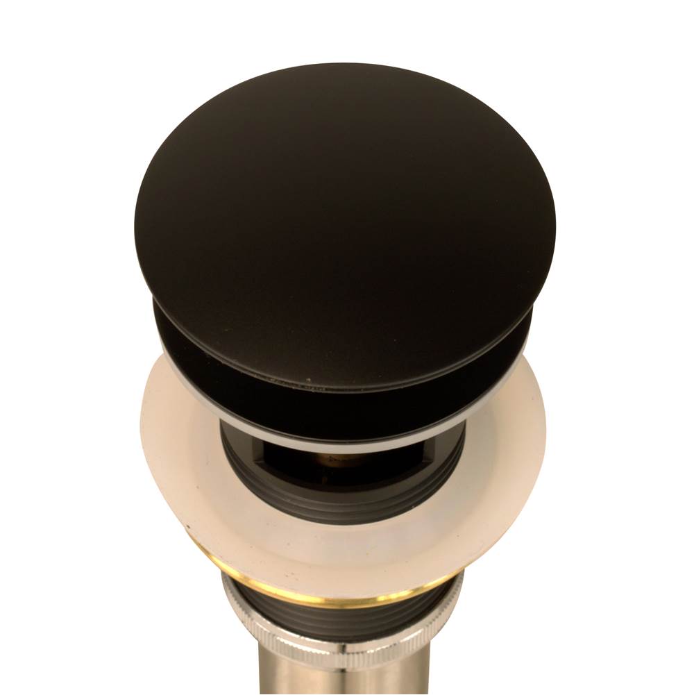 Nantucket Sinks - Matte Black Finish Umbrella Drain With Overflow - Matte Black