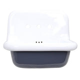 Nantucket Sinks - Fireclay Utility SinkIn White With Gray Bottom - Porcelain Enamel Glaze White With Gray Bottom