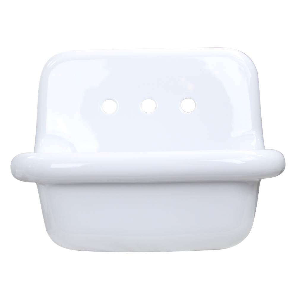 Nantucket Sinks - Fireclay Utility SinkIn White With White Bottom - Porcelain Enamel Glaze White With White Bottom