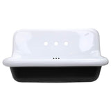 Nantucket Sinks - Fireclay Utility Sink in black/white - Black,White